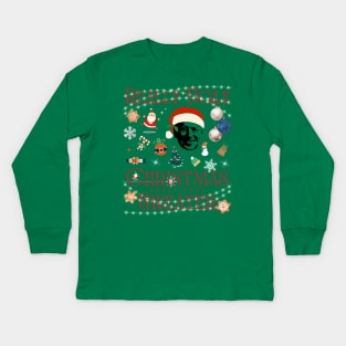 Really Ugly Chritmas Sweater Substitute with Biden Kids Long Sleeve T-Shirt